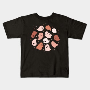 Pink Cute Ghosts: Adorable Spectral Charm Kids T-Shirt